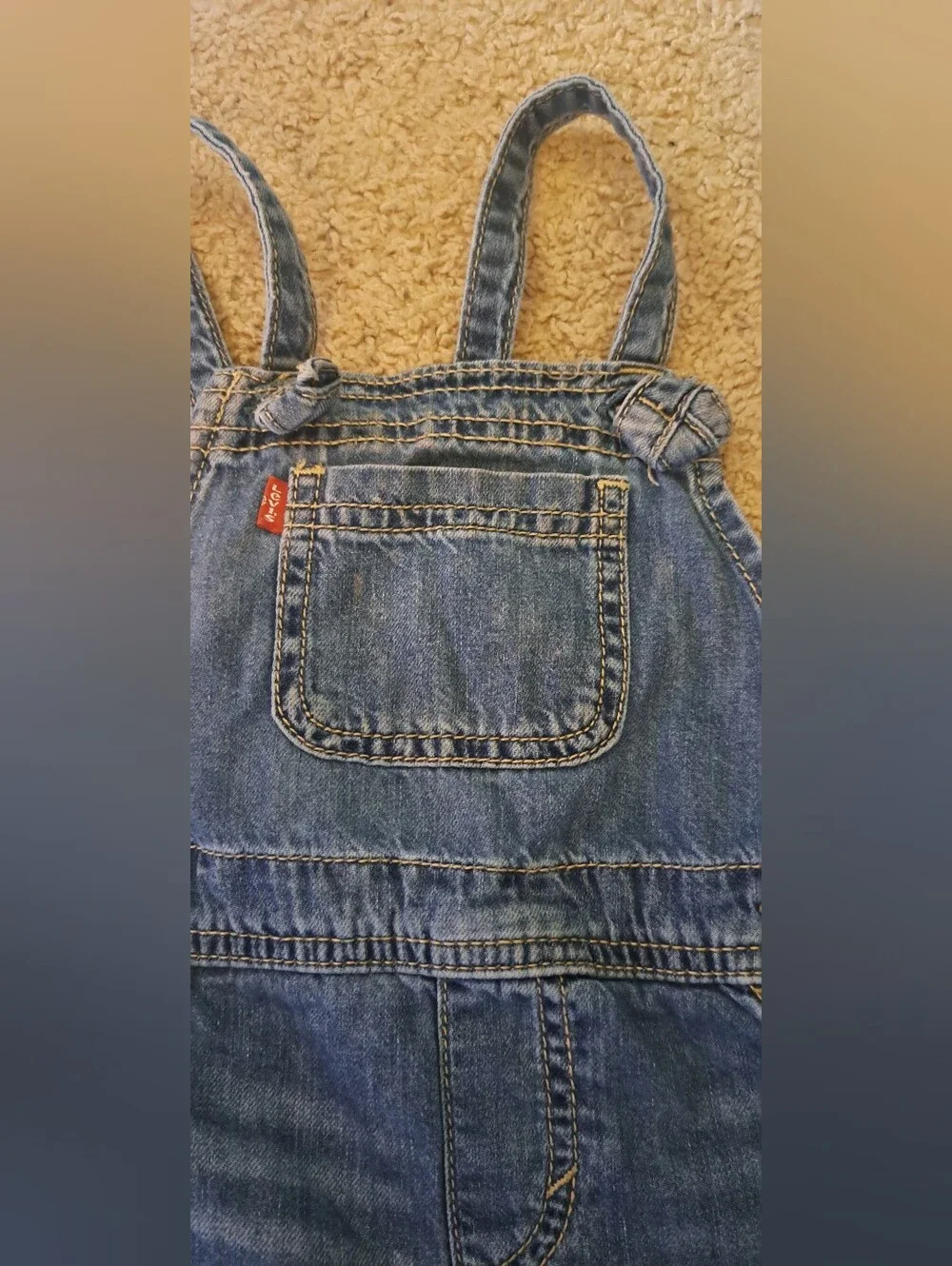 Levi's Baby Girls' Denim Overalls Shortall 24 Month Country Girl Cowgirl